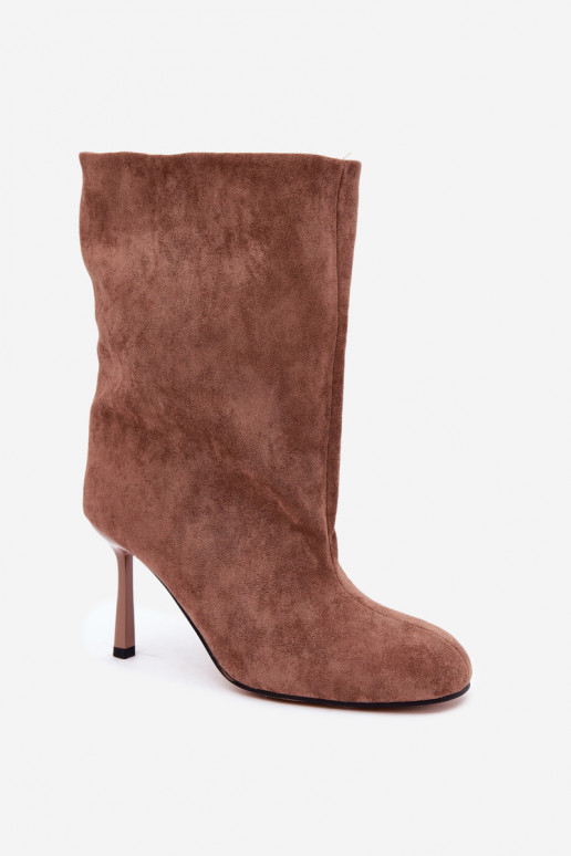 Botines marrones con tacones delgados Slouchy Penrose