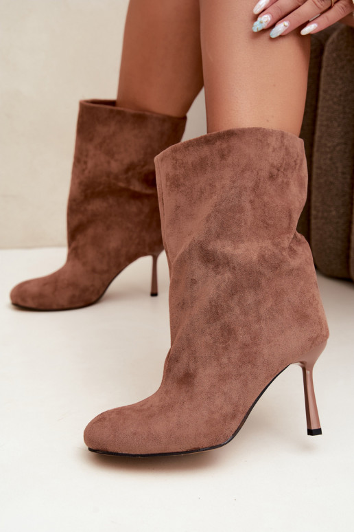 Botines marrones con tacones delgados Slouchy Penrose