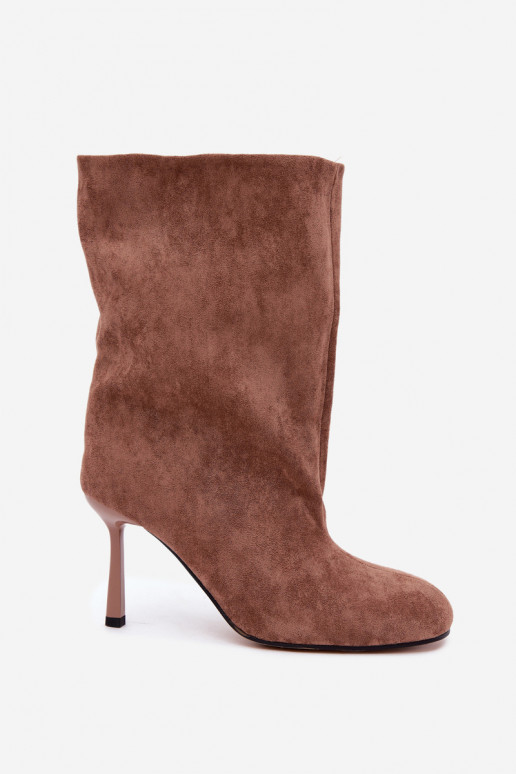 Botines marrones con tacones delgados Slouchy Penrose