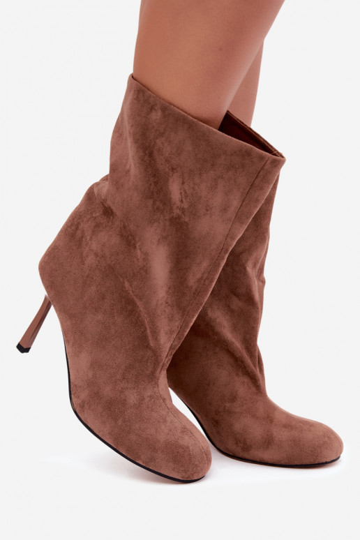Botines marrones con tacones delgados Slouchy Penrose