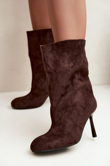 Botines color chocolate con tacones delgados Slouchy Penrose 2