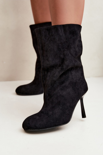 Botines negros con tacones delgados Slouchy Penrose
