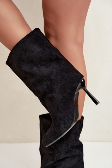 Botines negros con tacones delgados Slouchy Penrose 2