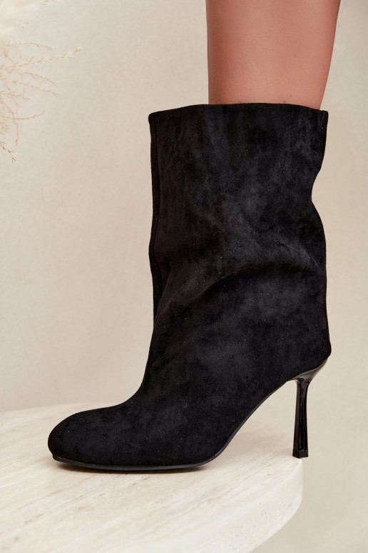 Botines negros con tacones delgados Slouchy Penrose