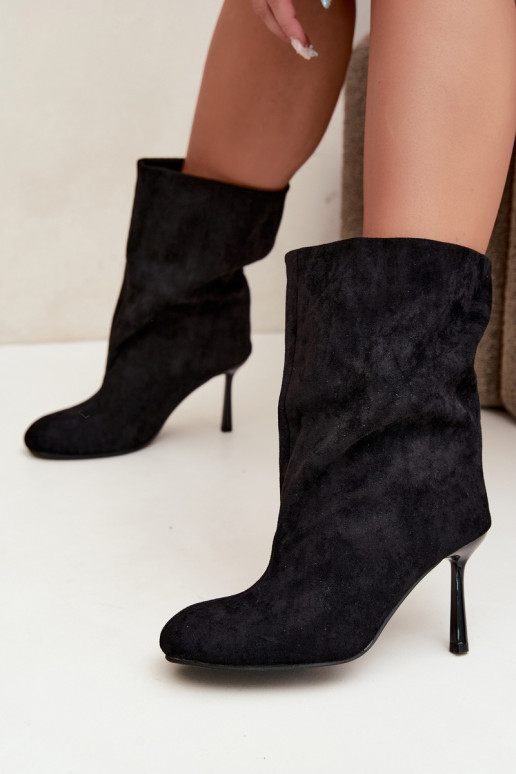Botines negros con tacones delgados Slouchy Penrose