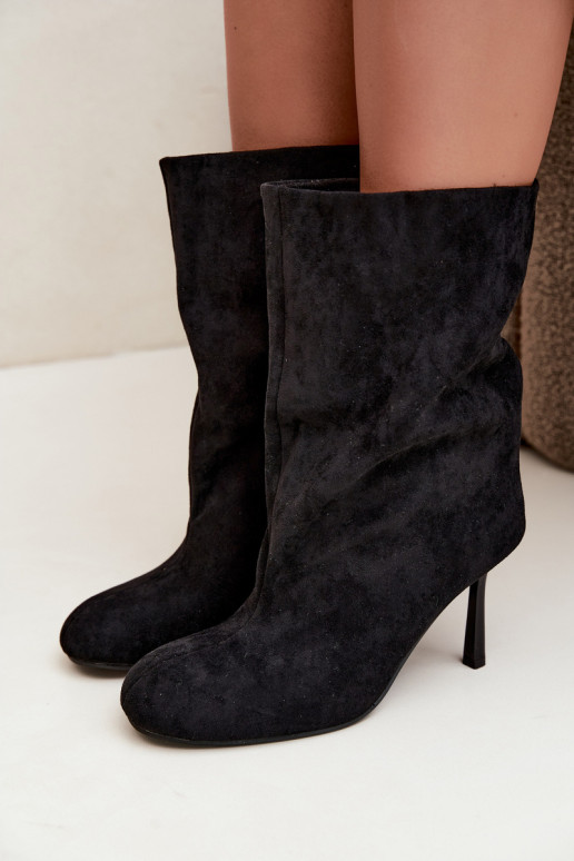 Botines negros con tacones delgados Slouchy Penrose