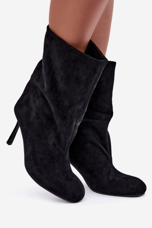 Botines negros con tacones delgados Slouchy Penrose