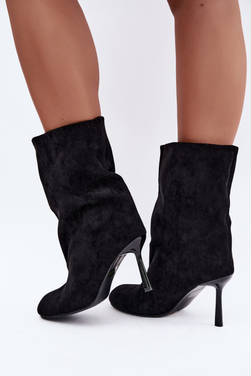Botines negros con tacones delgados Slouchy Penrose