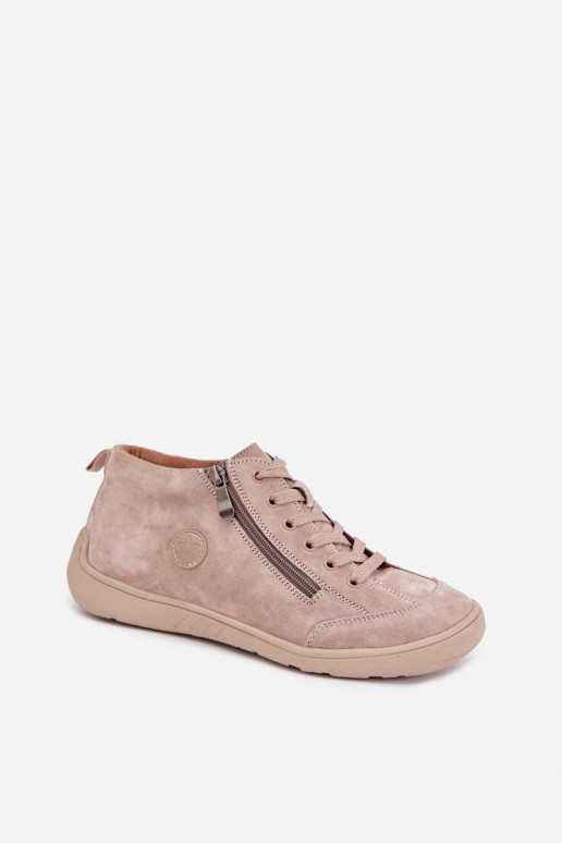 Zapatos de mujer en ante sintético color arena Brindle