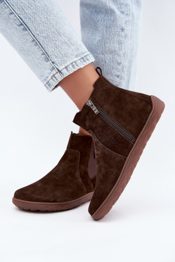 Zapatos de ante color chocolate Barefoot Altie 2