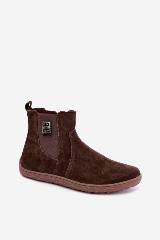 Zapatos de ante color chocolate Barefoot Altie