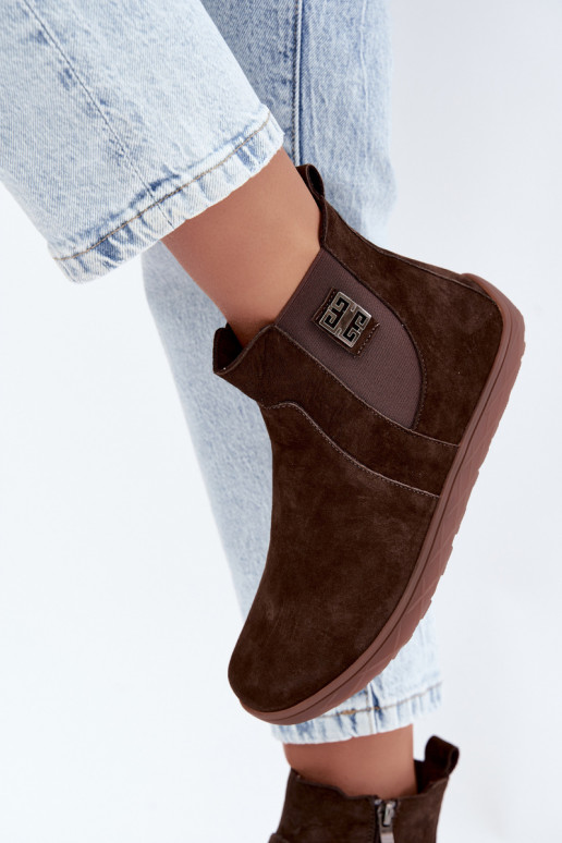 Zapatos de ante color chocolate Barefoot Altie