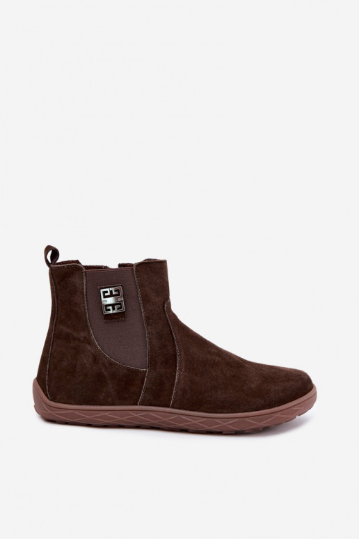 Zapatos de ante color chocolate Barefoot Altie