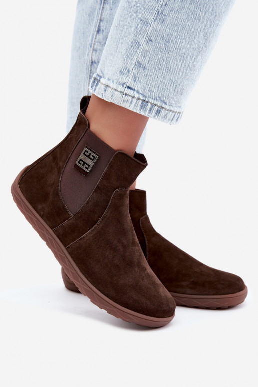 Zapatos de ante color chocolate Barefoot Altie
