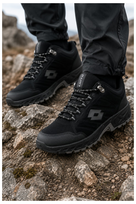 Zapatos de senderismo para hombre en negro LOTTO 2400290U KETCHAM