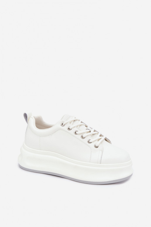 Zapatillas blancas para mujer con plataforma GOE SS2N4021