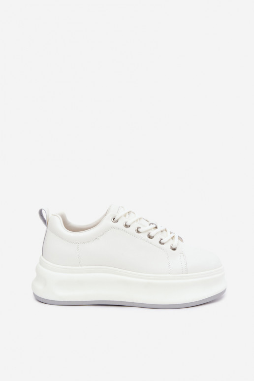 Zapatillas blancas para mujer con plataforma GOE SS2N4021