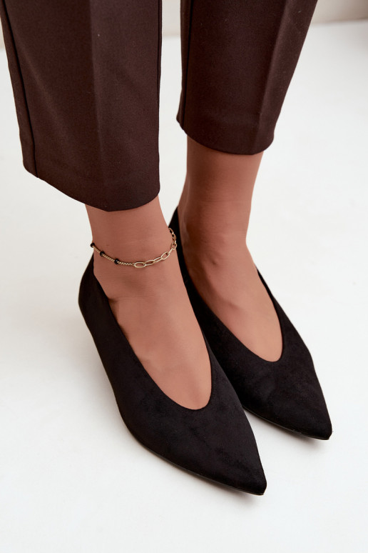 Zapatos de ante negros con Kitten Heel Nuretta