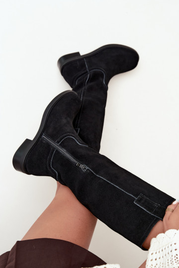 Botas negras de ante aisladas Ashmere 2