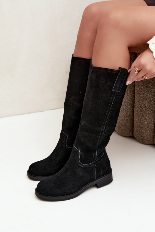 Botas negras de ante aisladas Ashmere