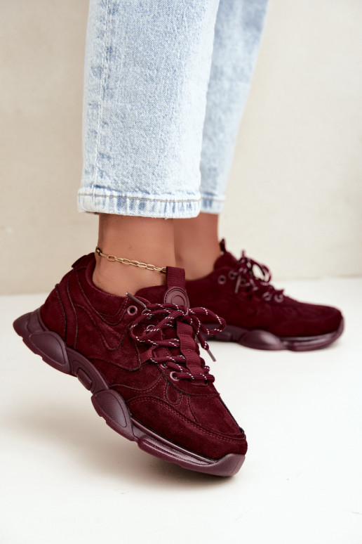 Zapatillas para mujer en color burdeos Shaley