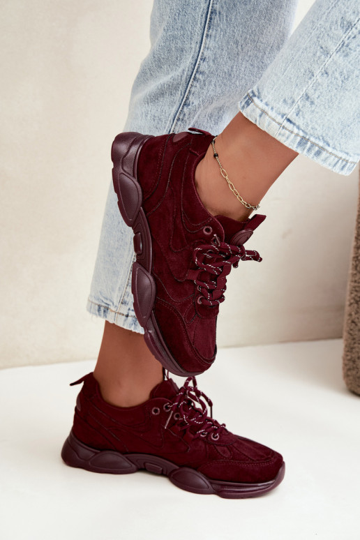 Zapatillas para mujer en color burdeos Shaley