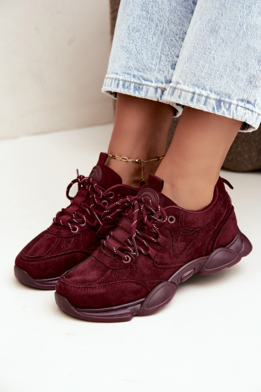 Zapatillas para mujer en color burdeos Shaley