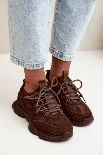 Zapatillas para mujer en color chocolate Shaley