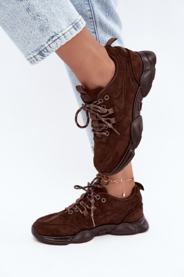 Zapatillas para mujer en color chocolate Shaley 2
