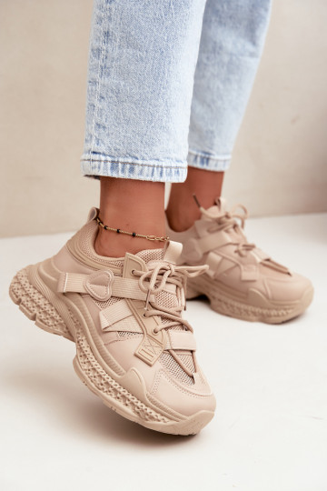 zapatillas con rayas en color arena Ellery