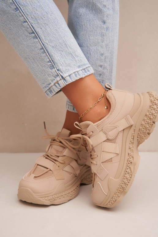 zapatillas con rayas en color arena Ellery