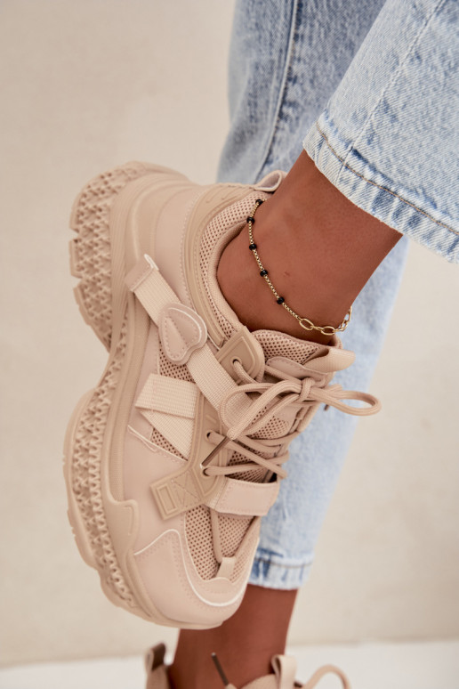 zapatillas con rayas en color arena Ellery
