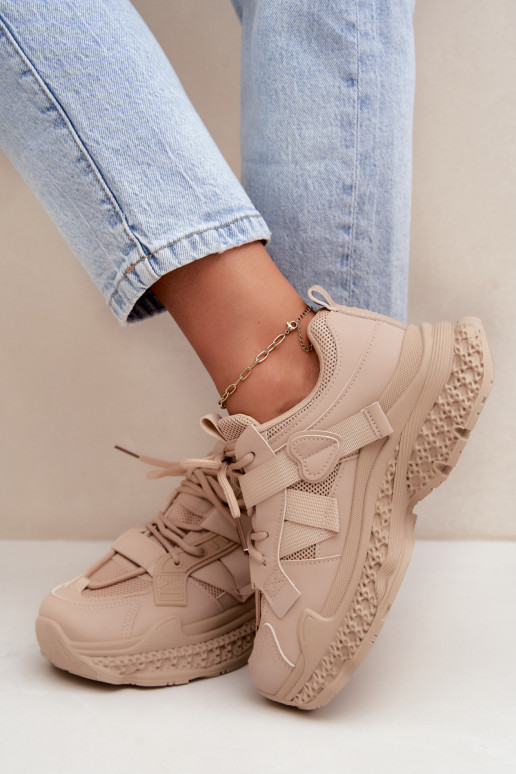 zapatillas con rayas en color arena Ellery