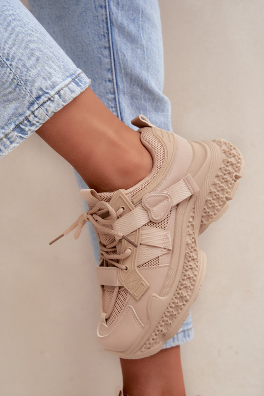 zapatillas con rayas en color arena Ellery