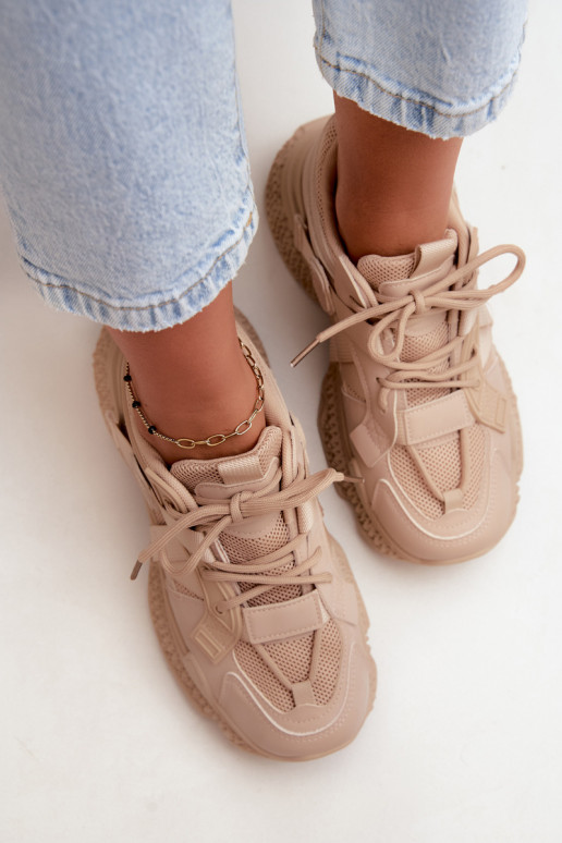 zapatillas con rayas en color arena Ellery