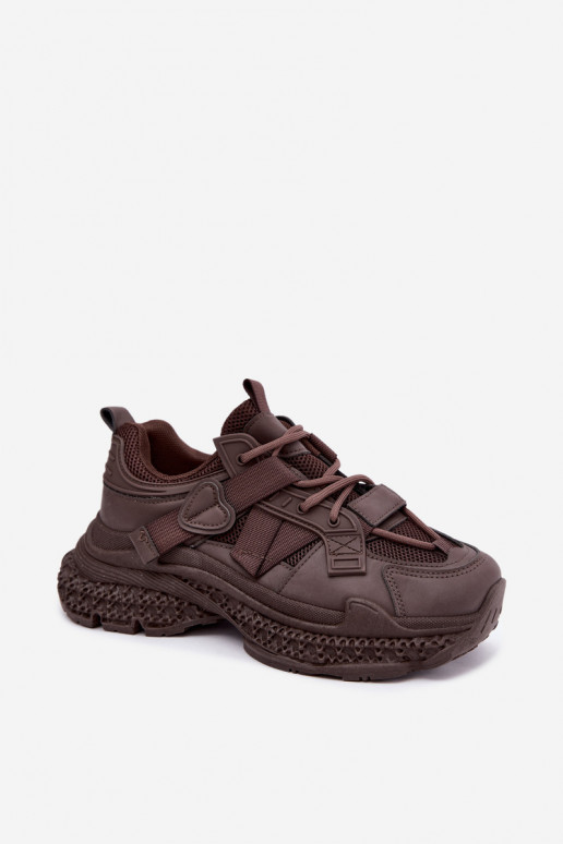 zapatillas con rayas en color chocolate Ellery