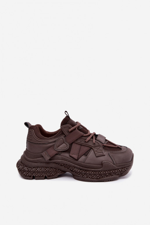zapatillas con rayas en color chocolate Ellery