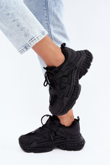 zapatillas con rayas en color negro Ellery