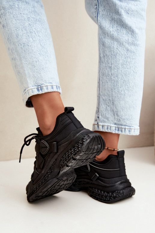 zapatillas con rayas en color negro Ellery