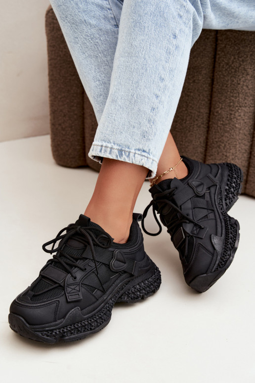 zapatillas con rayas en color negro Ellery