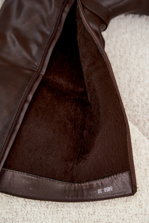 botas largas para mujer con hebillas en color chocolate Elland