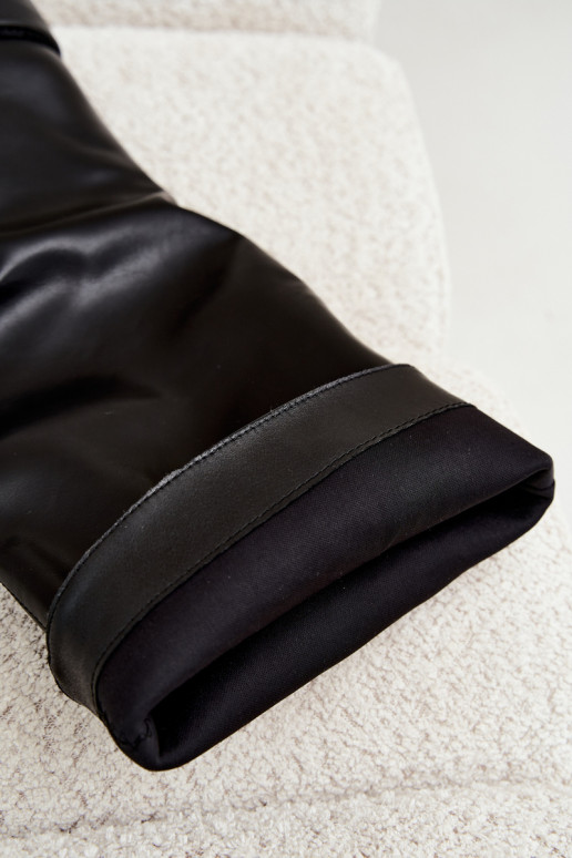 botas altas para mujer con tacones anchos y bordado decorativo en negro Gresa