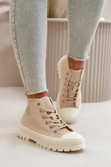 zapatos casual con caña Big Star OO274006 en color arena 2
