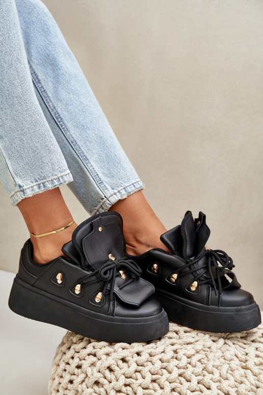 zapatillas de mujer con plataforma en negro