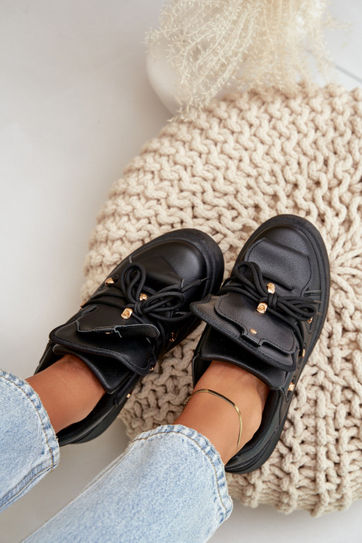 zapatillas de mujer con plataforma en negro