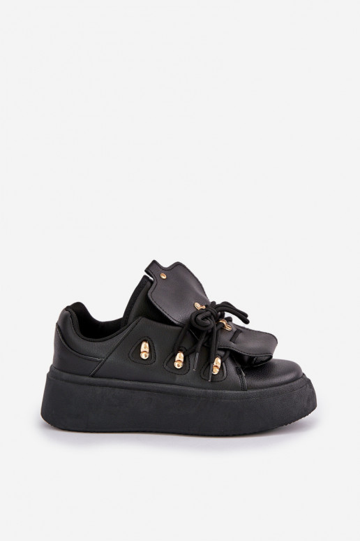 zapatillas de mujer con plataforma en negro