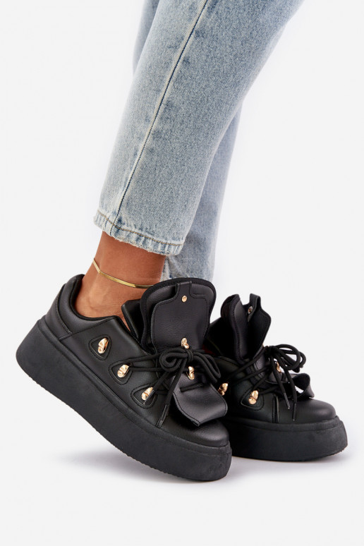 zapatillas de mujer con plataforma en negro