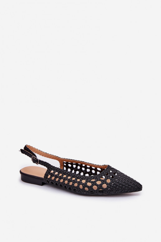 bailarinas con tacones anchos en negro