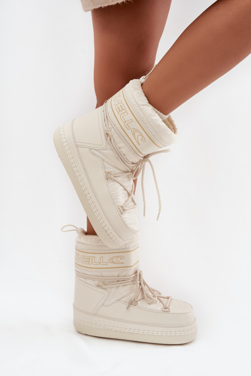 botas de nieve para mujer con detalles elegantes O'NEILL LISA INOMEN HIGH 90253012.99Z en blanco