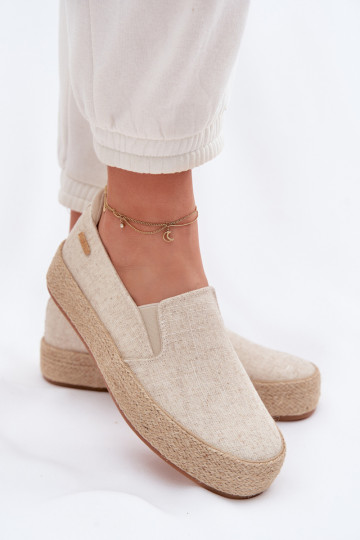 Espadrilles beige con plataforma Big Star TT274089